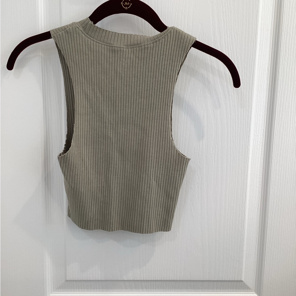 Sleeveless Ribbed Knit Top - Aerie - Picture 6 of 8